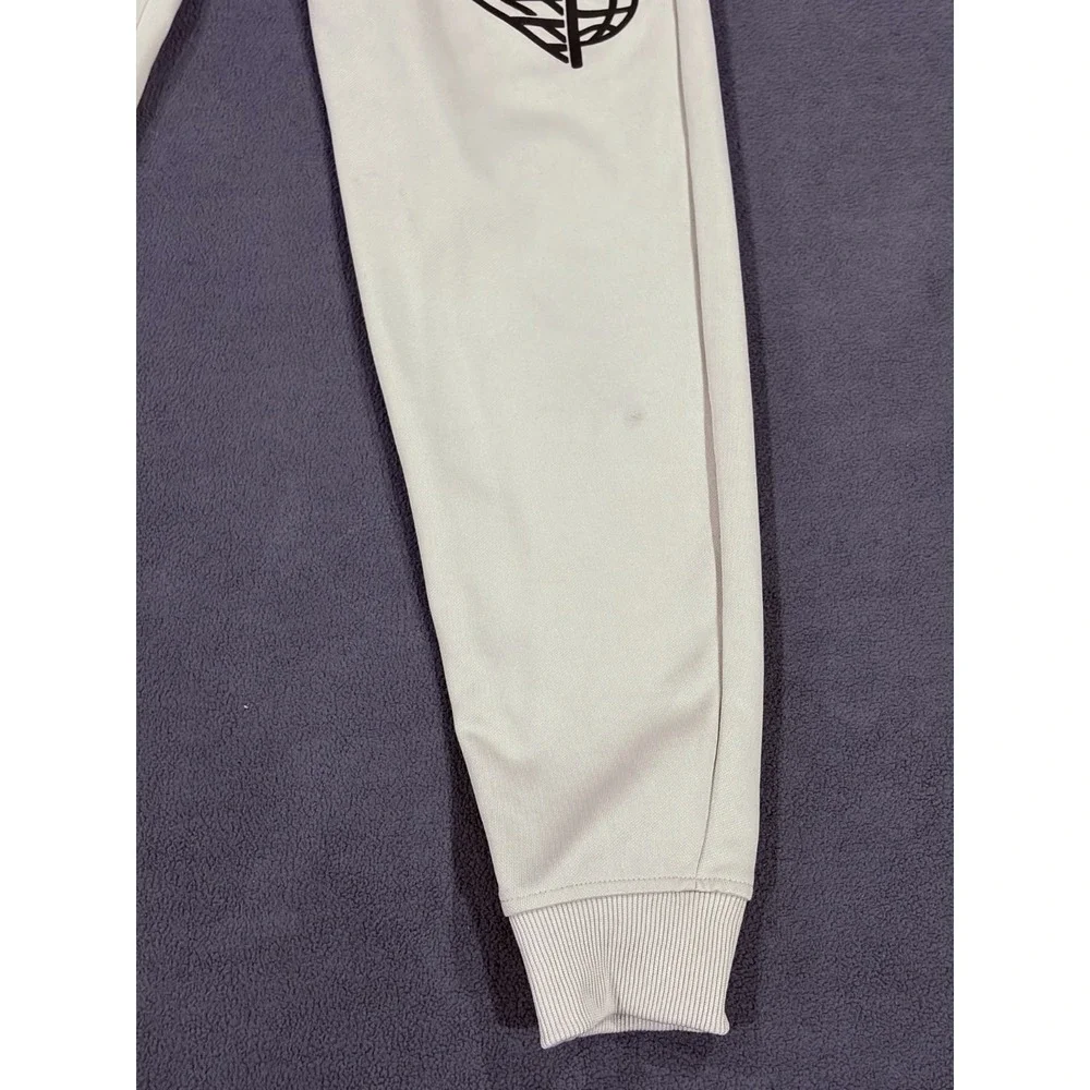 NBA Basketball Joggers Pants Boys 14-16 Beige Mid Rise Tapered Leg Drawstring